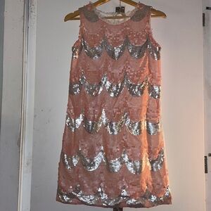 Pink and silver sequin dress size XL